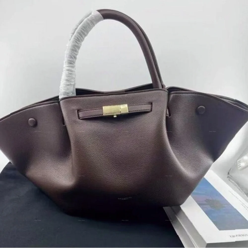 Premium Mocha Leather Adjustable Tote